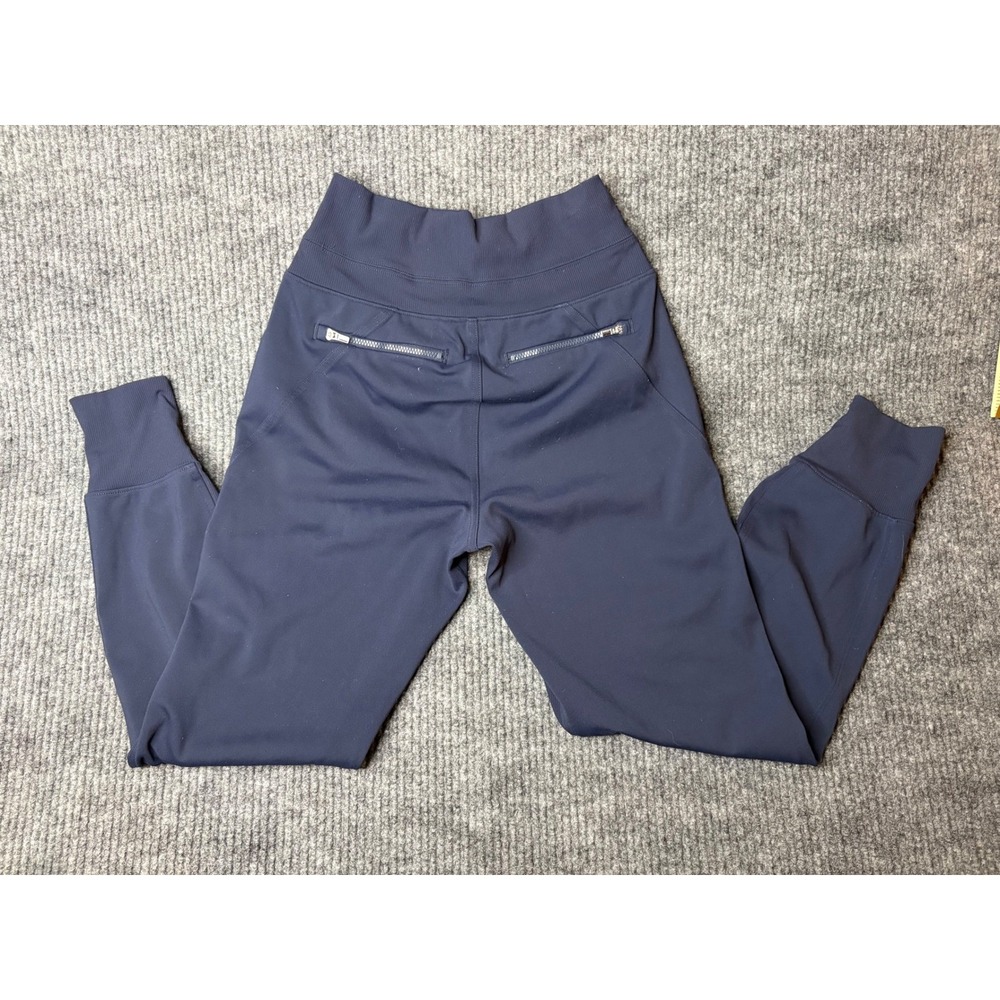 Athleta Y2K Navy Blue High Waisted Joggers XXS Ribbed Waistband Activewear Pants
